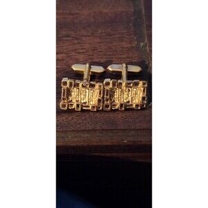 Vintage Gold Abacus Cufflinks – Moving Beads Mid-Century Men’s Jewelry